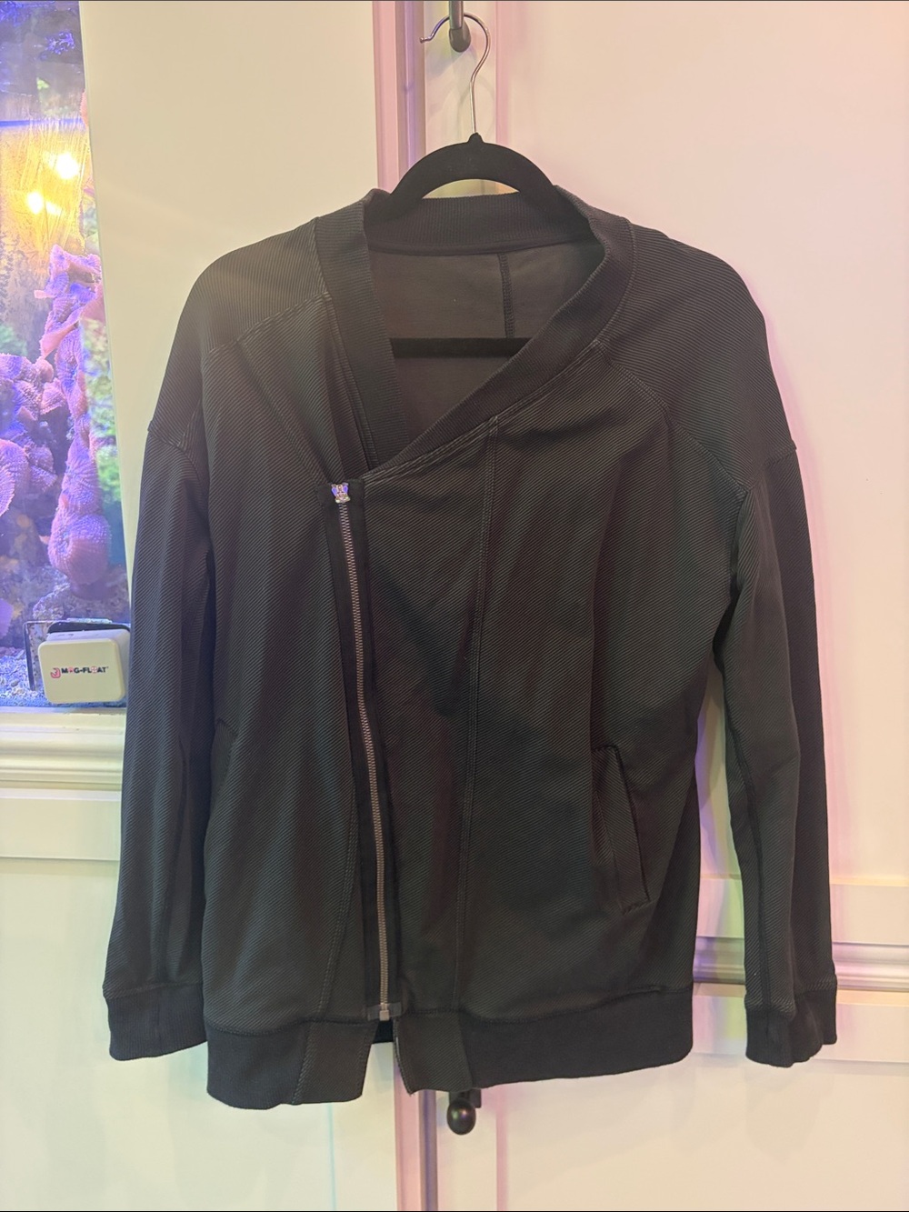 lululemon athletica Black Asymmetrical Zip Lightweight Jacket